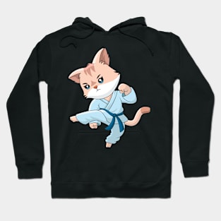 Taekwondo cute cat Hoodie